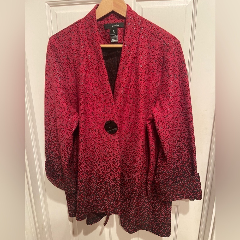 Ali Miles Red and Black Women's Blazer XL